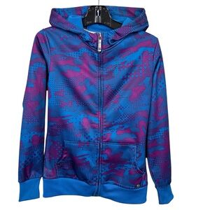 Burton Women’s Jacket Full Zip Size S Fleece Lined Hoodie Sweatshirt Purple Blue
